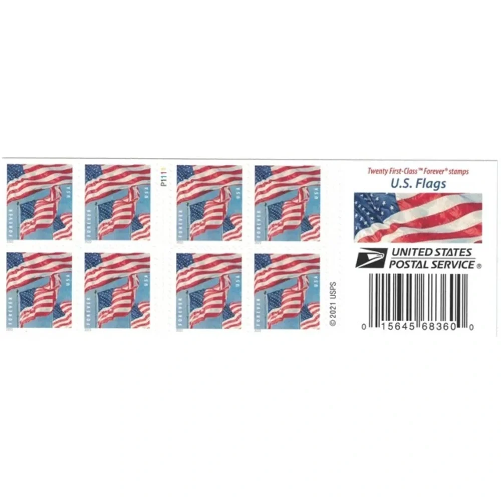USPS 2022 National Flag Permanent Commemorative Stamps (500 pieces)